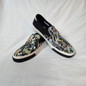 Toms X Marvel Men's Black Avengers Baja Limited Edition Slip-on Shoes 10M NWOT